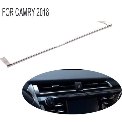 Fit For Camry 2018 8th XV70 ABS Chrome Air Conditioning Intermediate Air Outlet Cover Trim Car Styling Accessories