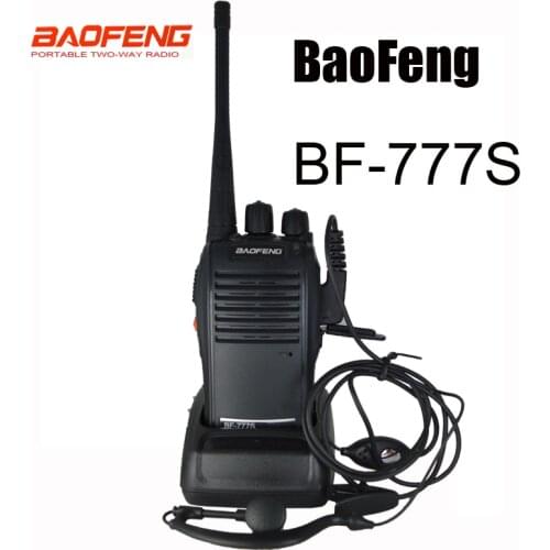 Hot Walkie Talkie BF777s 5W 16CH UHF BF 777S BaoFeng BF-777S Portable Radio Comunicador Transmitter Transceiver with headset