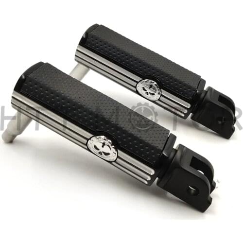Aftermarket free shipping Defiance Rider Footpegs Black Anodized For Harley 18-19 Breakout FXBR 114 FXBRS