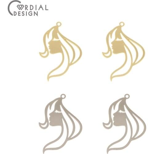 Cordial Design 50Pcs 29*43MM Earrings Accessories/DIY Charms/Hand Made/Pendant For Necklace/Jewelry Findings & Components