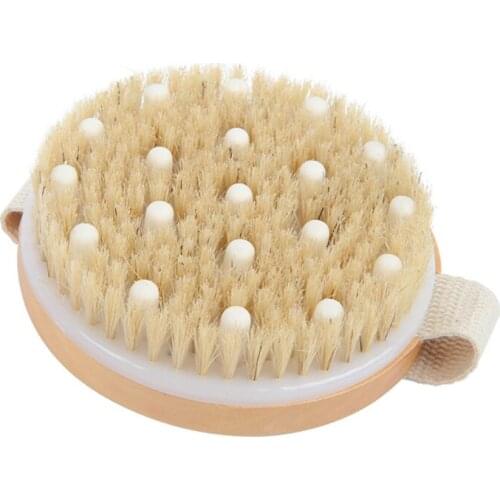 Bristle Brush Wooden Silicon Shower Brush Body Cleaning Brush Outin Dirting Removing Brush Exfoliating Bath Tool E1088