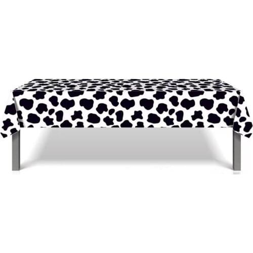 Farm Table cover Cow Print Plastic Tablecloth Disposable PVC Table Cover for Farm Animal Themed Birthday Party Picnic Supplies
