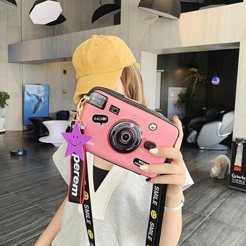 Fashion Camera Shape Print Shoulder Bag for Girls Design Ladies Clutch HandBags High Quality PU Leather Women Messenger Bag Q5