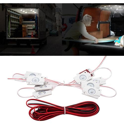 12V 14w Super bright 10 LED Interior Light Kit Suit For VW Transit Sprinter Ducato Vans Boats Caravans Trailers Lorries HGVs