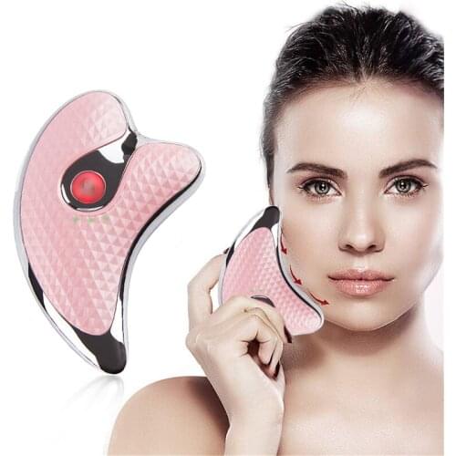 Microcurrent Face Lifting Device Guasha Massage Machine Skin Rejuvenation Massaging Electirc Scraping Tool Face Beauty