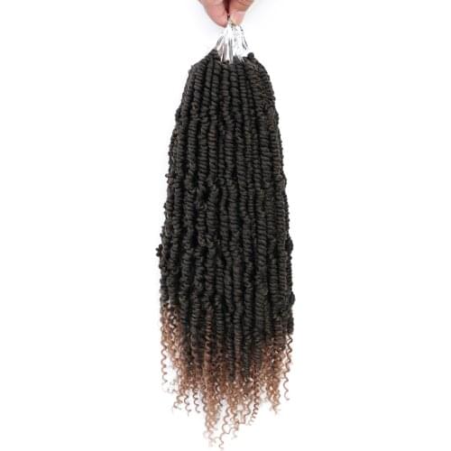 Prettyplus Bomb Twist Crochet Hair 14" Spring Twist Hair Pre-looped Crochet Braids Synthetic Hair Passion Twist Hair Extension