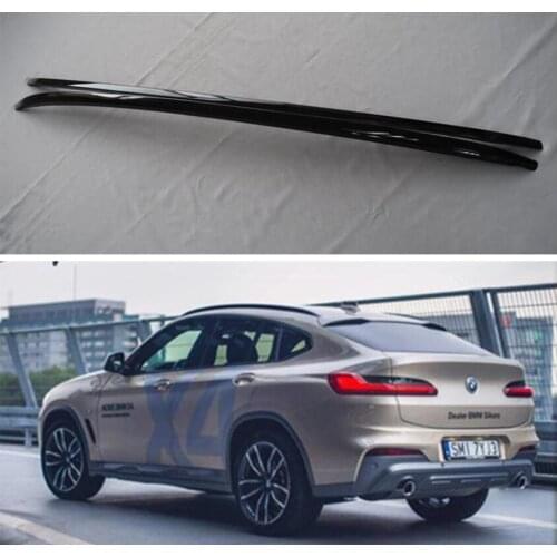 High Quality Aluminum Alloy Paste Installation Top Roof Rack Rail Luggage For BMW X4 G02 2019 2020 2021 (Silver Black)