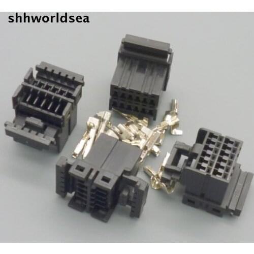 Worldgolden 5/30/100sets 12p 12pin 1.2mm plastic car Automotive Connectors 174045-2 connector with terminal