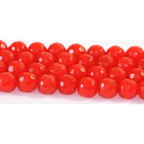Bright red jades natural chalcedony stone 4mm 6mm 8mm 10mm 12mm Natural New faceted Round Loose Beads 15 inches B10