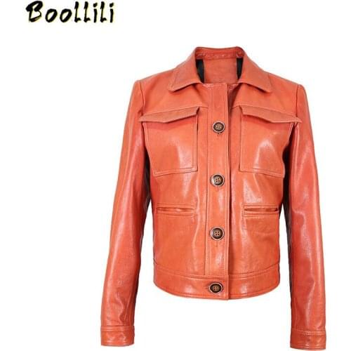 Boollili Sheepskin Coat Real Genuine Leather Jacket Women Clothes 2020 Womens Fur Coat Spring Tops Korean Elegant Female Coats