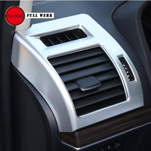 1 Pair ABS Car Styling Dashboard Air Vent Trim Cover Sticker Frame Protector for Prado 2010-2018 Interior Accessories