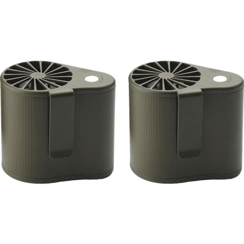 2pcs Waist Fan Mobile Air Conditioning Fan 4W For Fishing Camping Hiking