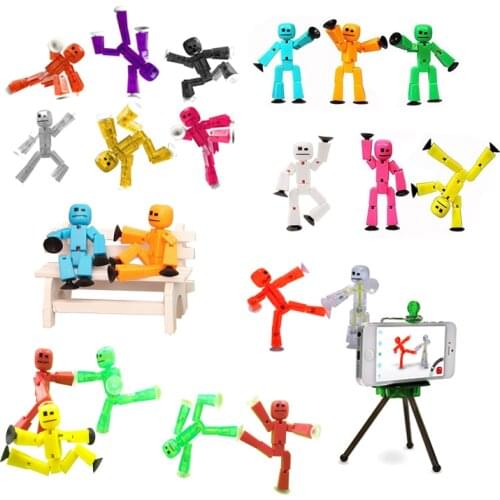 5-8pcs Color Random Sucker Toy DIY Sticky Robot Anima Screen Animation Studio Action Figure Toy Kids Game Toys for Children Gift