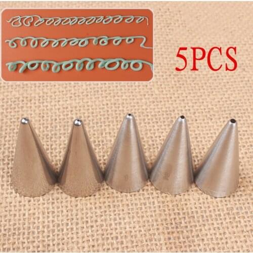 5pcs Stainless Steel Nozzles Cake Cream Pastry Tips Pastry Nozzles Set for Kitchen Cake Decorating Tools Bakery Accessories