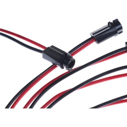 5PCS T5 Wired Dashboard Gauge LED Light Lamp Bulb Socket Holder for Auto Car