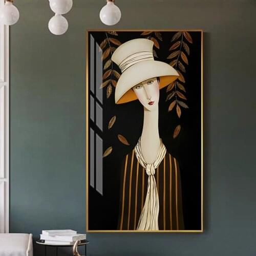 Abstract Elegant Lady DIY diamond Painting full square round diamond mosaic fashion girl diamond embroidery home decor EE1662