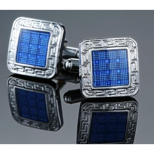 Free shipping, blue Cufflinks fashion mens shirt cufflinks senior designer exclusive design shirt button