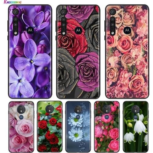 Rose Peony Flower For Motorola G9 G8 G Stylus Power One Fusion Hyper Edge E7 E6 5G Plus Play Lite Phone Case
