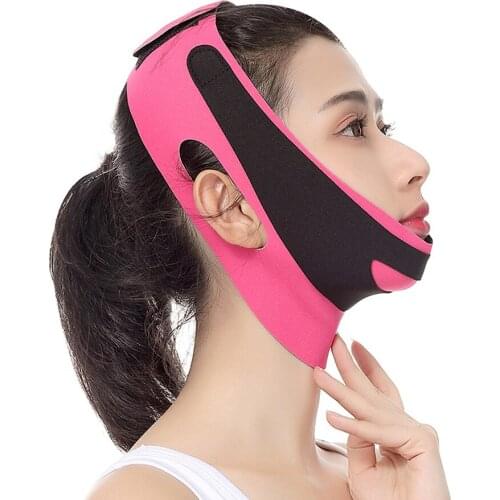 Elastic Face Slimming Bandage V Line Face Shaper Women Chin Cheek Lift Up Belt Facial Massage Strap Face Skin Care Beauty Tools