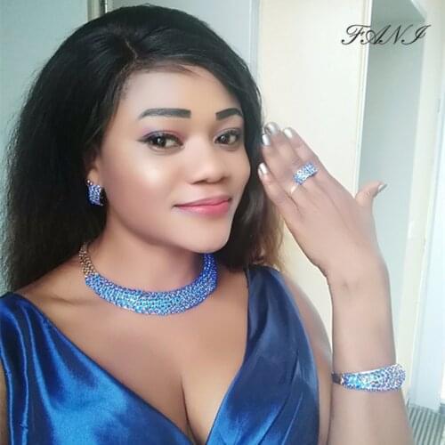 Fani Dubai gold colorful jewelry sets Nigerian wedding woman accessories jewelry set fashion African Beads jewelry set Wholesale