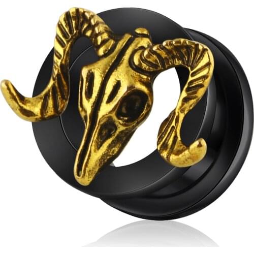 Fanpeijy Ear Gauges Kit Surgical Steel Flesh Tunnels Expanders Earrings Lobe Plugs Body Piercing Jewelry Set for Women Men 2PCS