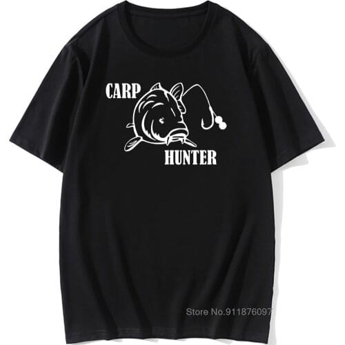 Novelty Carp T-Shirt Mens Short Sleeves Oversized Retro Vintage Fisherman Printed T Shirts Top Tees