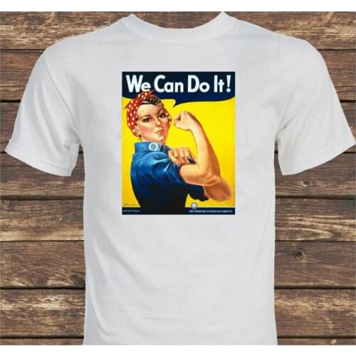 World War Ii Rosie The Riveter Propaganda Poster T-Shirt men 2019 Summer Cotton Casual Short Sleeve Tops Tee Bob Marley T Shirt