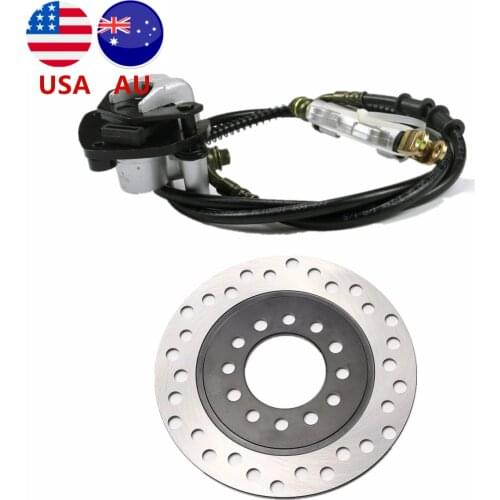 Rear Disc Rotor Brake Master Cylinder Caliper Assembly w/ Brake Pads ATV Go Kart