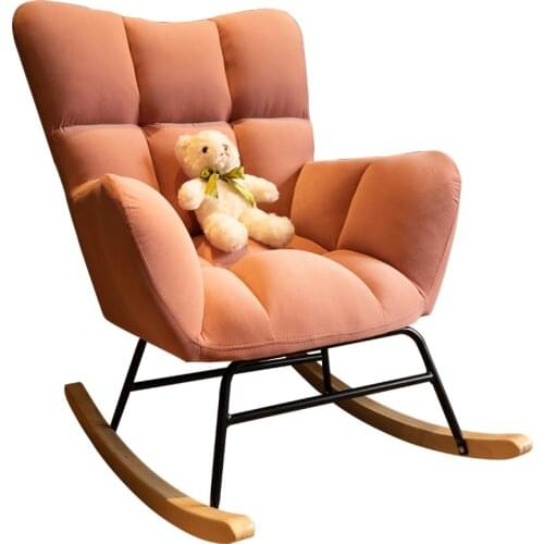 Nordic rocking chair home living room bedroom balcony modern leisure nap recliner single sofa
