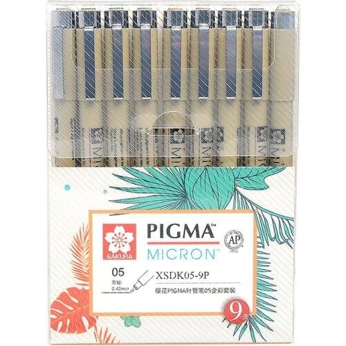 Sakura Sketch Colors Micron Pen 0.2mm-1mm Superior Needle Markers Pen Set Fine Colour Liner Pigma For Drawing Manga Art Supplies