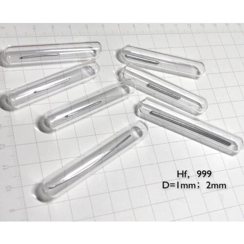 Hafnium metal wire Hf sample wire diameter 1mm/2mm 99,9% in glass vial