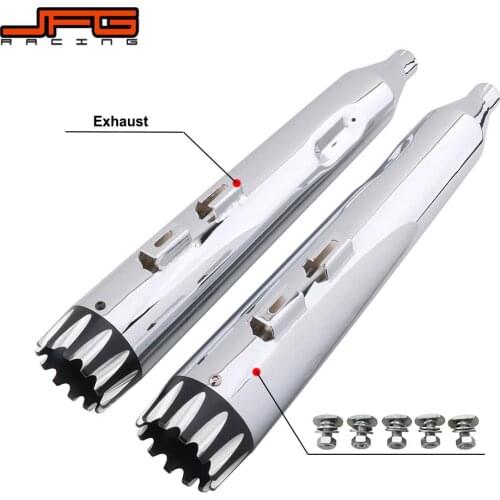 Motorcycle 4" Exhaust Pipes Mufflers Slip-On For Harley 1995-2016 Touring Models Baggers Street Electra Road Glide Road King