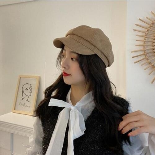 New Spring Summer Women Hat Vintage Octagonal Newsboy Beret Cap Men Women Beret Breathable Linen Flat Cap Artist Painter Hat