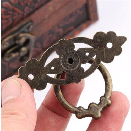 New 100pcs/lot Retro Zinc Alloy Kitchen Drawer Cabinet Door Handle Furniture Knobs Hardware Cupboard Antique Pull Handles
