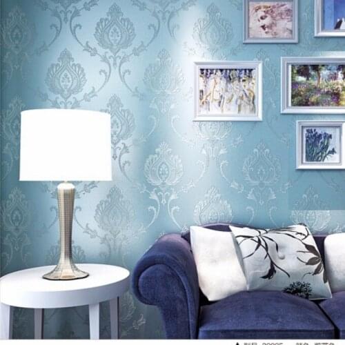 Beibehang European style retro non-woven wallpaper living room bedroom Damascus high quality home interior 3d wallpaper behang