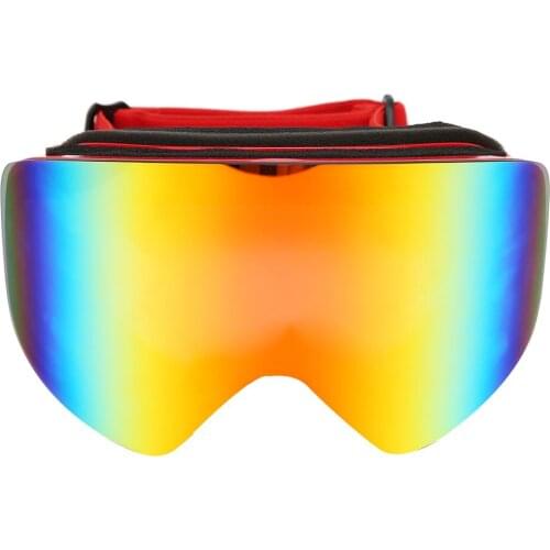 Outdoor Men Women Ski Protection Glasses Double Layer Anti-Fog Anti-Wind Skiing Mountaineering Snow Snowboard Gogglesred