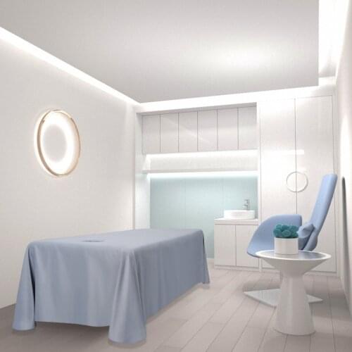 290*180cm Solid Bed Skirt for Beauty Salon Massage Table Bed Sheet Skin-Friendly Massage Sheet SPA Treatment Bed Full Cover