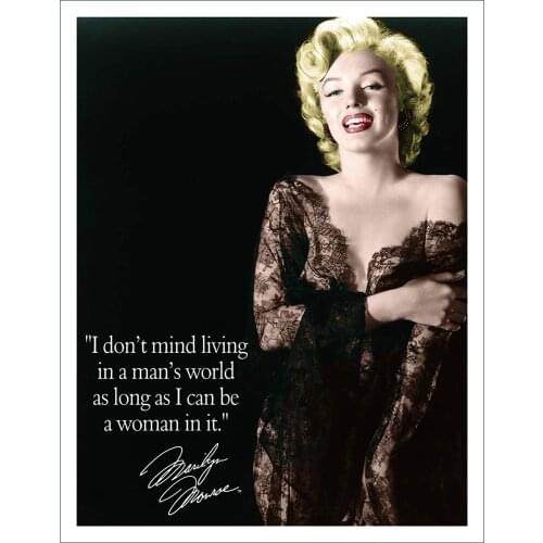 Desperate Enterprises Marilyn Monroe Mans World Tin Sign, 12.5" W x 8" H