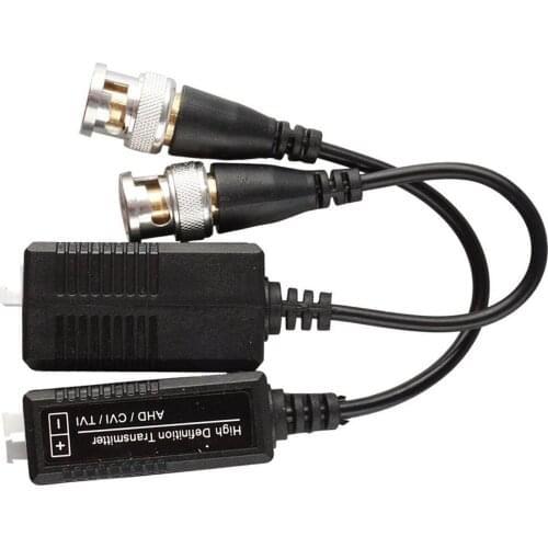 4 Pairs 8 Pieces Passive Video Balun Transmitter & Transceiver with Cable for 1080P TVI/CVI/TVI/AHD/960H DVR Camera CCTV Syste