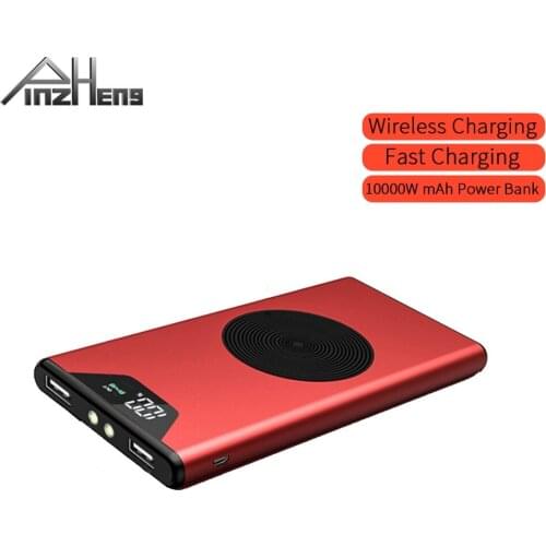 PINZHENG Wireless Power Bank For Phone Powerbank 10000/5000mAh External Spare Battery External Batteries Portable Charger