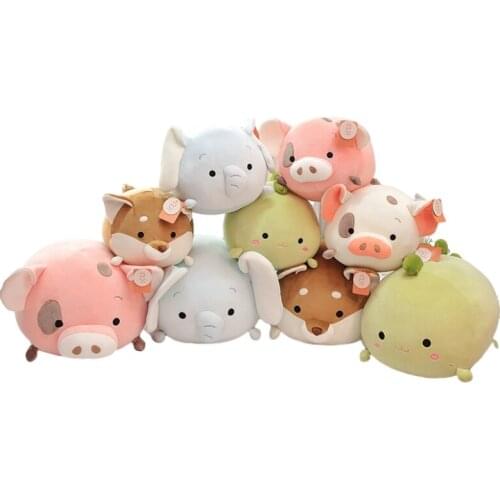 Animal Plush Toy Super Soft Elephant Dinosaur Pig Dog Stuffed Plushie Pillows Baby Bedtime Companion Dolls Playmate