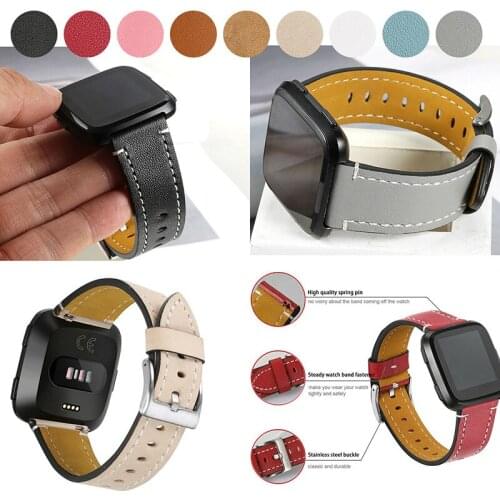 Band For Fitbit Versa Leather Replacement Watch Wristwatch Band Bracelet Strap For Fitbit Versa
