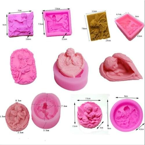 Flower Fairy Silicone Mold 3D Angel Soap Mold DIY Aromatherapy Plaster Mould Handmade Soap Decorating Tools Fondant Resin Crafts