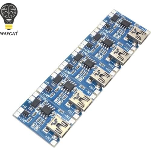 5 pcs Mini USB 5V 1A 18650 TP4056 Lithium Battery Charger Module Charging Board With Protection Dual Functions 1A Li-ion