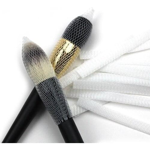 30pcs/lot Mesh makeup brush protective cover Make up Brushes Pen Guard Protector Set Reusable Expandable Mesh Cover Makeup Tools