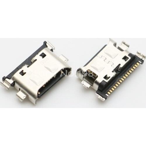 100pcs Type C 18Pin Mini Connector Mobile Charing Port For Samsung Galaxy A20 A205F A30 A305F A40 A50 A505F A70 Micro USB Socket