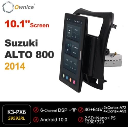 1280*720 Ownice Android 10.0 Car Radio forSuzuki ALTO 800 2014 Multimedia Audio GPS head Unit Auto 10.1 Inch Rotatable