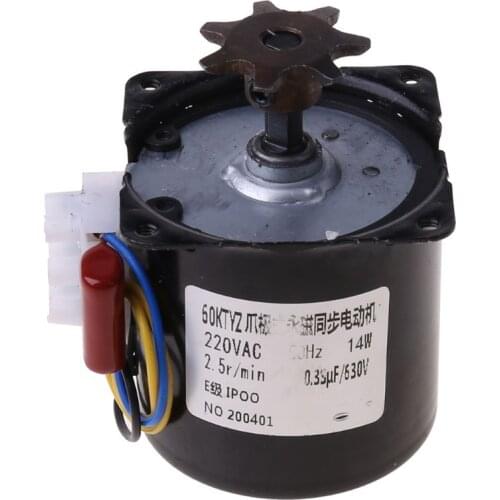 2020 New 220V AC Egg Turner Motor Incubator Engine Reversible Geared Components 2.5r/min
