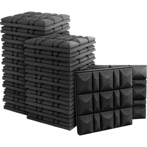 24Pack Acoustic Studio Absorption Foam Panel-Broadband Sound Absorber-Sound Proof Padding Soundproofing Studio Foam