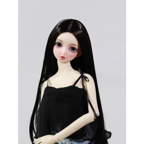 30 40 60cm BJD SD doll black High-temperature wire Long straight hair doll wigs 1/3 1/4 1/6 BJD wig for dolls Doll accessories
